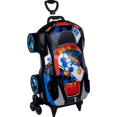 Mochila De Rodinha D Maxtoy Hot Wheels Terrain Storn Preto Nuvem De Algod O