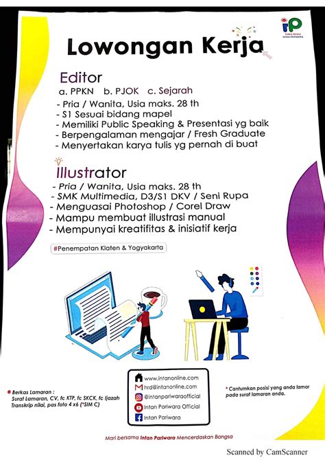 Lowongan Kerja Pt Intan Pariwara Klaten Programmer Editor