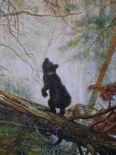 Morning in a pine forest - reproduction by I. Shishkin, pine forest ...