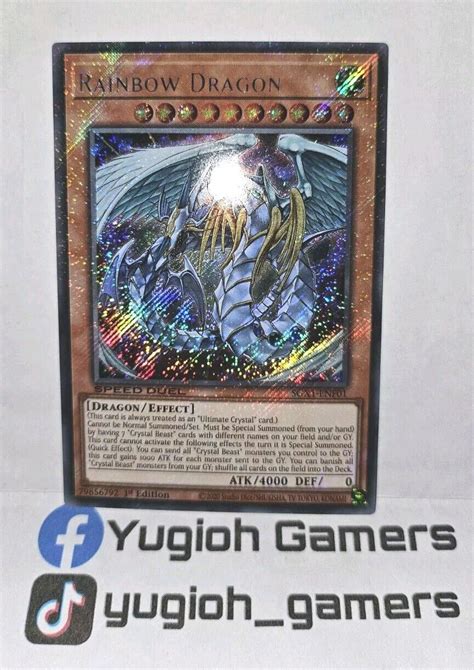 YUGIOH RAINBOW DRAGON SGX1 ENF01 SECRET LIGHT PLAYED 1 ST EDITION EBay