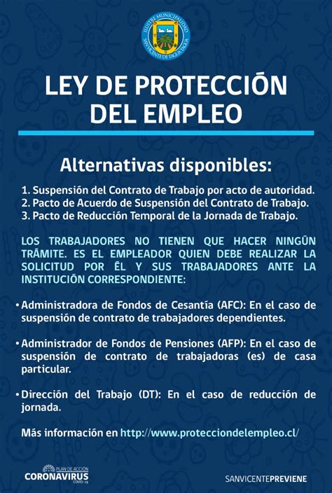 Nueva Ley De Protecci N Del Empleo Ilustre Municipalidad San Vicente