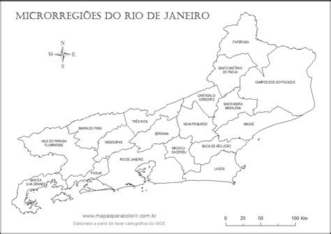 Mapa Estado Do Rio De Janeiro Para Colorir Images