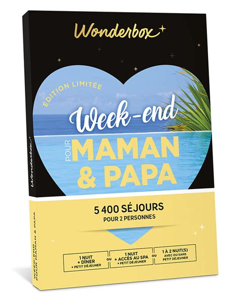 Coffret Cadeau Wonderbox Week End Pour Maman Et Papa La Poste