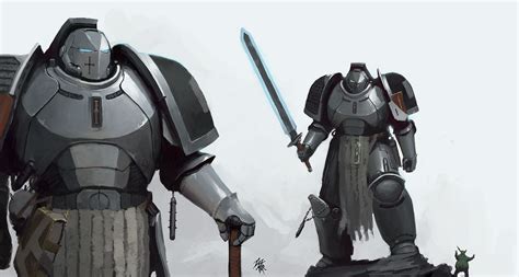 Grey Knights - Art by Marat Tazhitdinov - 40K Gallery