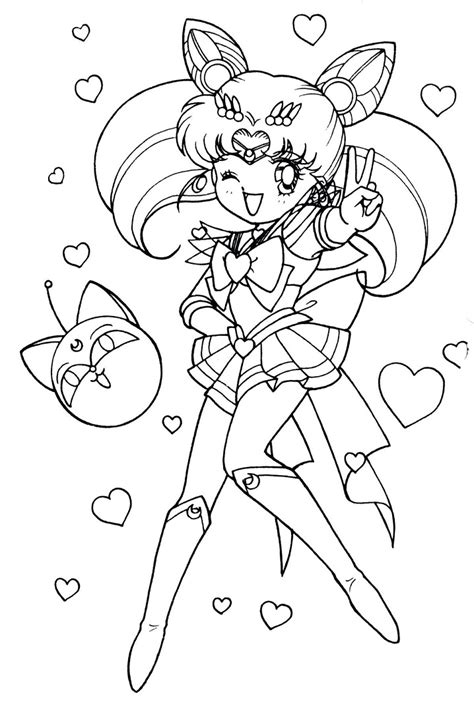 Lovely Chibiusa Coloring Page Moon Coloring Pages Sailor Moon