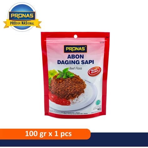 Jual Pronas Abon Daging Sapi Rasa Pedas G Dengan Kemasan Ziplock