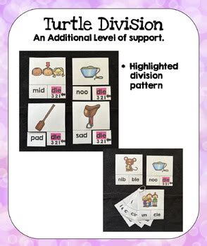 Syllable Division Consonant Le Turtle Activity Cards Divide To Conquer