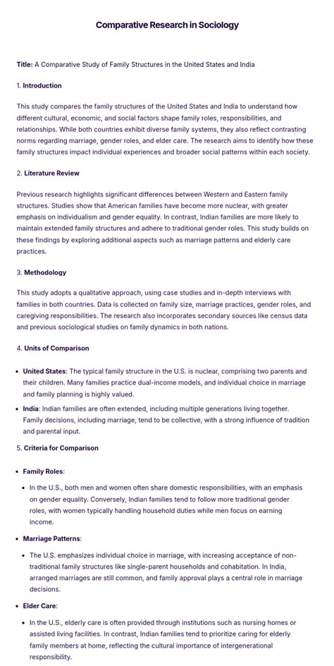 Comparative Research Examples Format Types How To Design