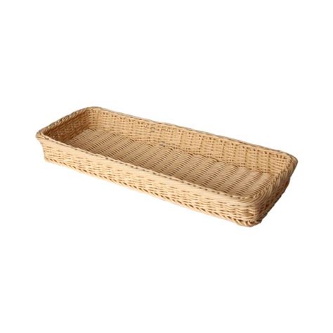 Polypropylene Rattan Basket X X Cm Rectangular Beige C Range