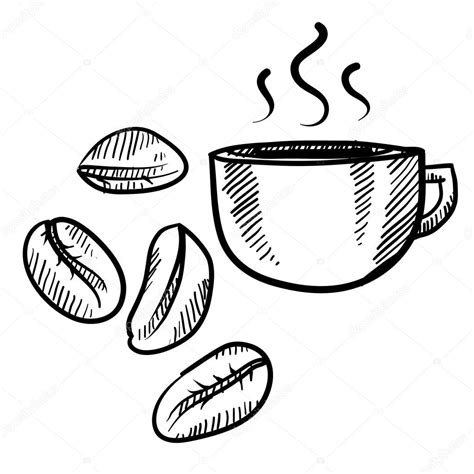 Coffee bean sketch — Stock Vector © lhfgraphics #14136480