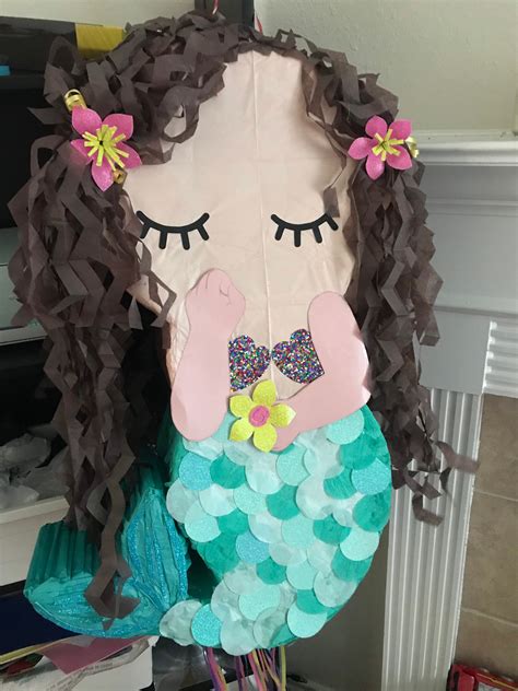 Mermaid Pinata Mermaid Party Under The Sea Mermaid Pinata Etsy