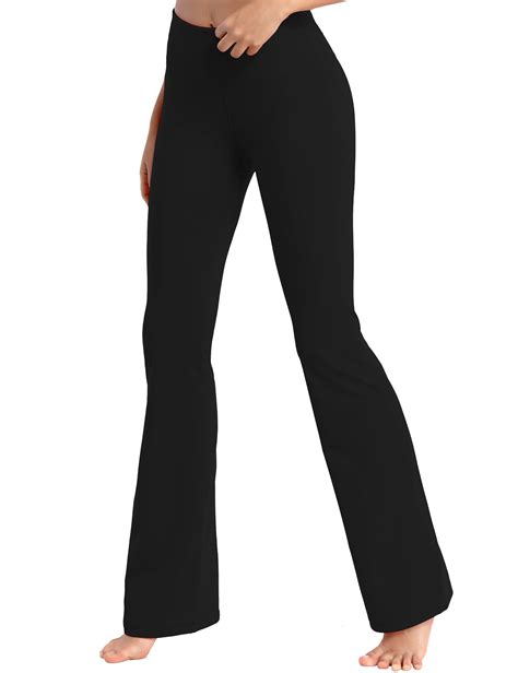 29 31 33 35 37 High Waist Bootcut Leggings Black Ins Bubblelime