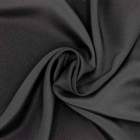 Satin crêpe 100 silk black