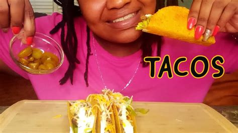 Asmr Crunchy Beef Taco Steak Taco Youtube