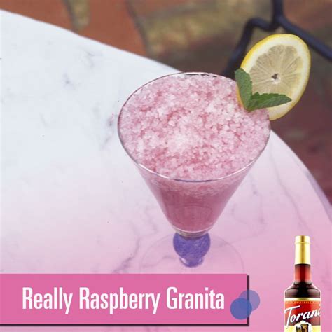 Raspberry Granita Made With Torani Summertime Recipes Torani