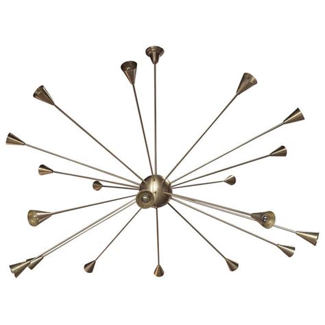 Brass Sputnik Chandelier With Twenty Arms For Sale At 1stdibs