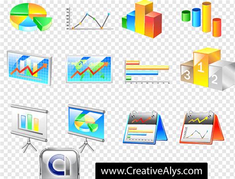 D Business Chart Icons Png Pngwing