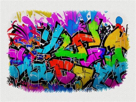 Premium AI Image | Watercolor colorful graffiti art illustration on ...