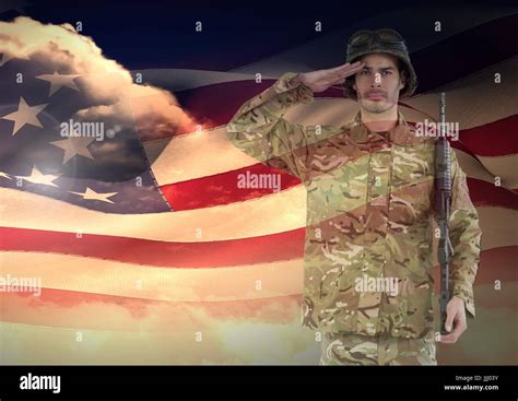 American Flag Man Saluting High Resolution Stock Photography And Images