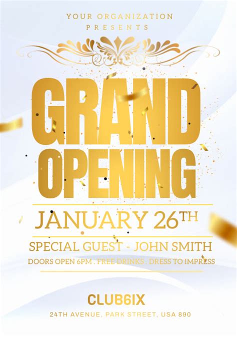 Grand Opening Flyer Template Postermywall