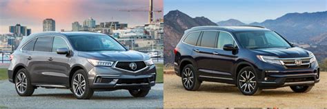 2019 Acura Mdx Vs 2019 Honda Pilot Whats The Difference Autotrader