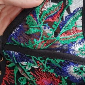Wow Couture Swim Wow Couture Embroidered Multi Colored Bikini Set