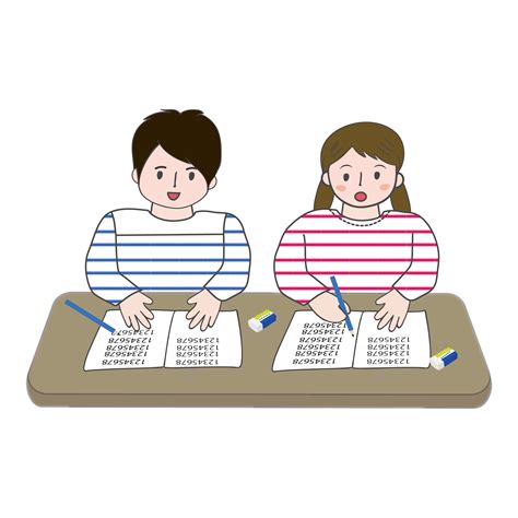 かわいい！友達と一緒に宿題を 勉強 中！ フリー イラスト 商用フリー 無料 のイラスト素材なら「イラストマンション」