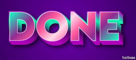 Done Text Effect And Logo Design Word