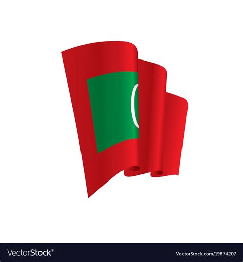 Maldives flag Royalty Free Vector Image - VectorStock