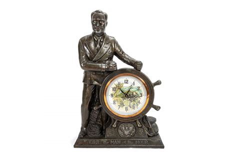 A 1933 Mantle Clock Depicting Former President Franklin D Roosevelt