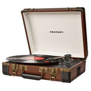 Современный патефон Crosley Executive CR6019A в кожаном чемодане ...