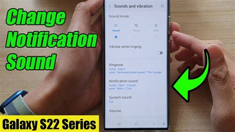 Galaxy S S Ultra How To Change Notification Sound Youtube