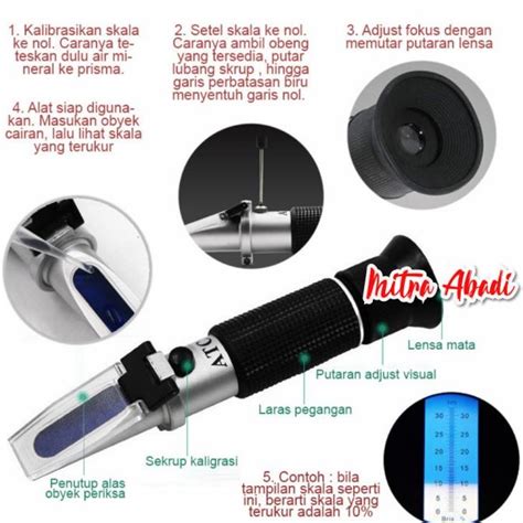 Jual Refractometer 2 In 1 Brix Salinity Alat Ukur Kadar Gula Dan