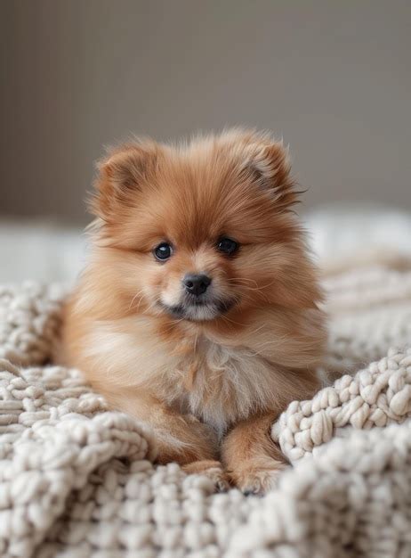 Premium Photo Adorable Fluffy Pomeranian Puppy Dog