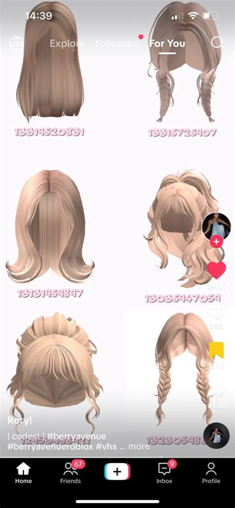 Estos Son Codes Para Que Andes Aesthetetic En Brook 💗 Blonde Hair