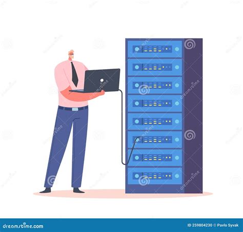 Sysadmin Servicing Server Racks System Administrators Character