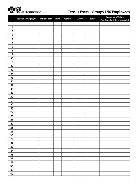 Employee Census Template Fill Out And Sign Printable Pdf Template 552