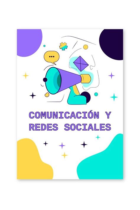 Portada Colorida De Comunicación En Word Portadas Redes Sociales