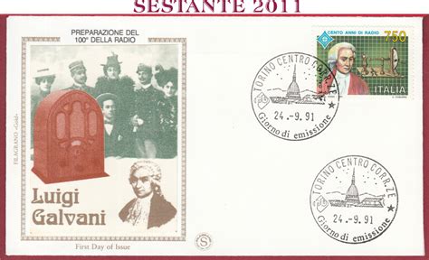 Italia Fdc Filagrano Gold Centenario Radio Luigi Galvani Annullo