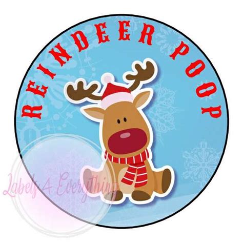 Reindeer Poop Stickers Labels4everything