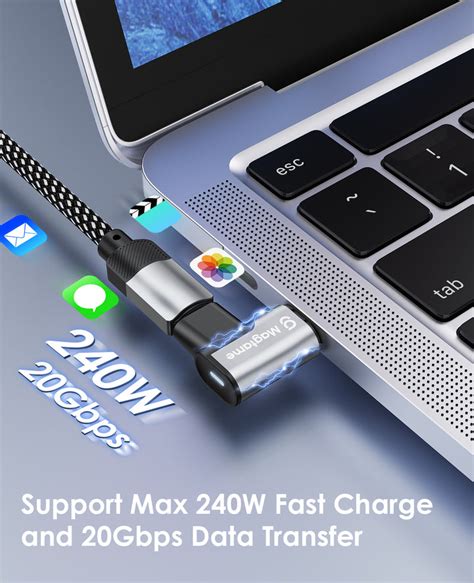 Magtame 240w Magnetic 90 Degree Usb C Adapter