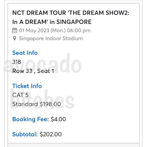 Wts Nct Dream Tds2 Concert Ticket Tickets Vouchers Event Tickets On