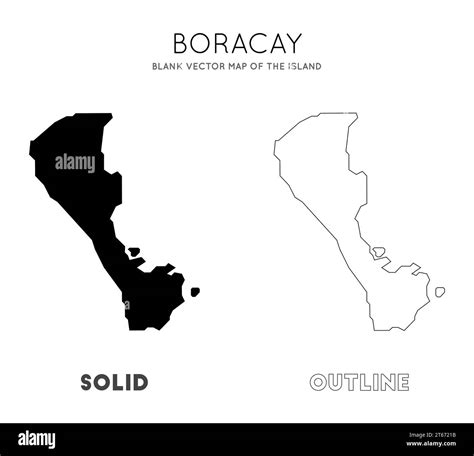 Boracay Map Blank Vector Map Of The Island Borders Of Boracay For