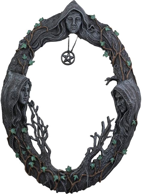 Triple Moon Goddess Mirror With Amulet The Official Strange And Creepy