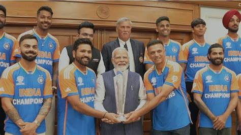 Team India Meets Prime Minister Narendra Modi In New Delhi After T