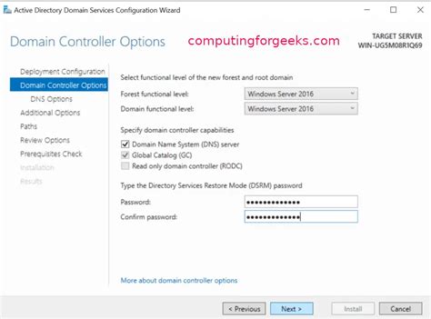 Install Active Directory Domain Services In Windows Server