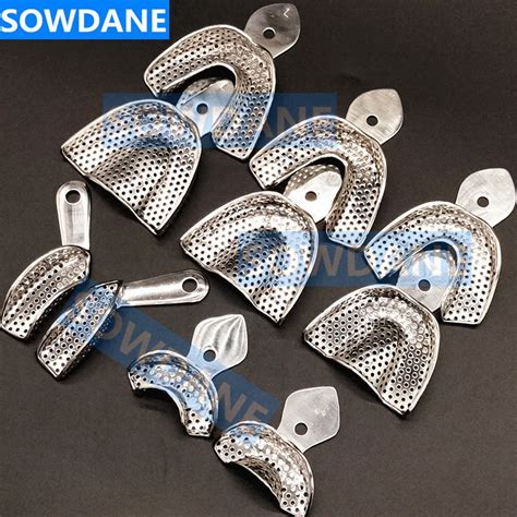 Pcs Dental Impression Trays Stainless Steel Autoclavable Denture