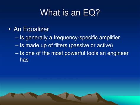 Ppt Equalization Powerpoint Presentation Free Download Id9530772