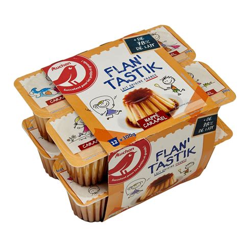 AUCHAN Flan au caramel 12x100g pas cher à prix Auchan