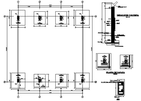 Foundation Plan With Detail Dimension In Dwg File Cadbull